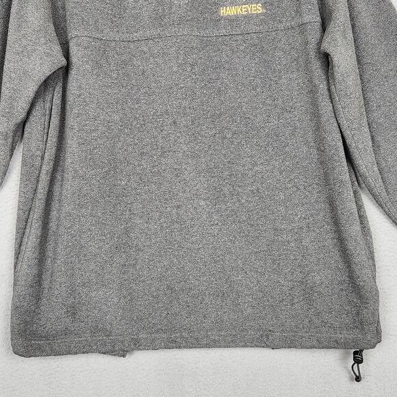 Vintage Iowa Hawkeyes Pullover Mens Gray NCAA College Quarter Zip Fleece 2000s - Picture 6 of 15